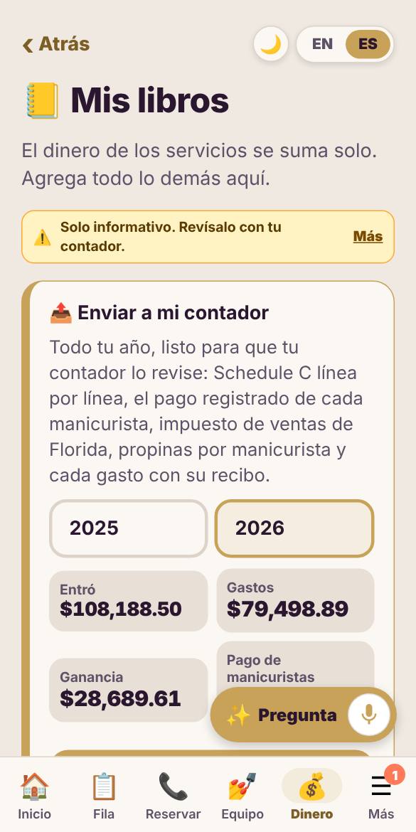 Abre Mi contabilidad. El dinero de los servicios ya está ahí.